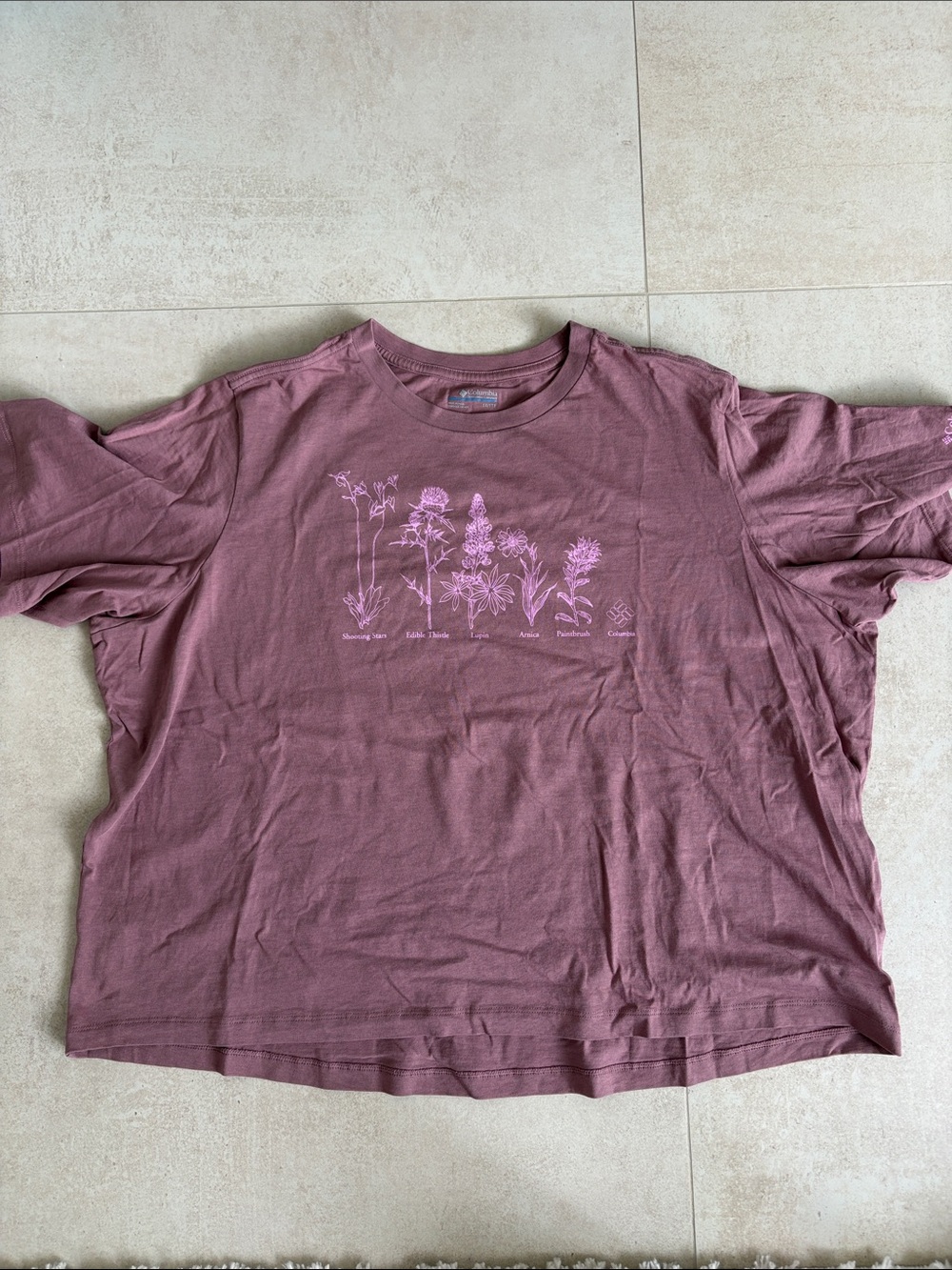 Columbia Women's Short Sleeve Graphic Tee - Dusty Rose